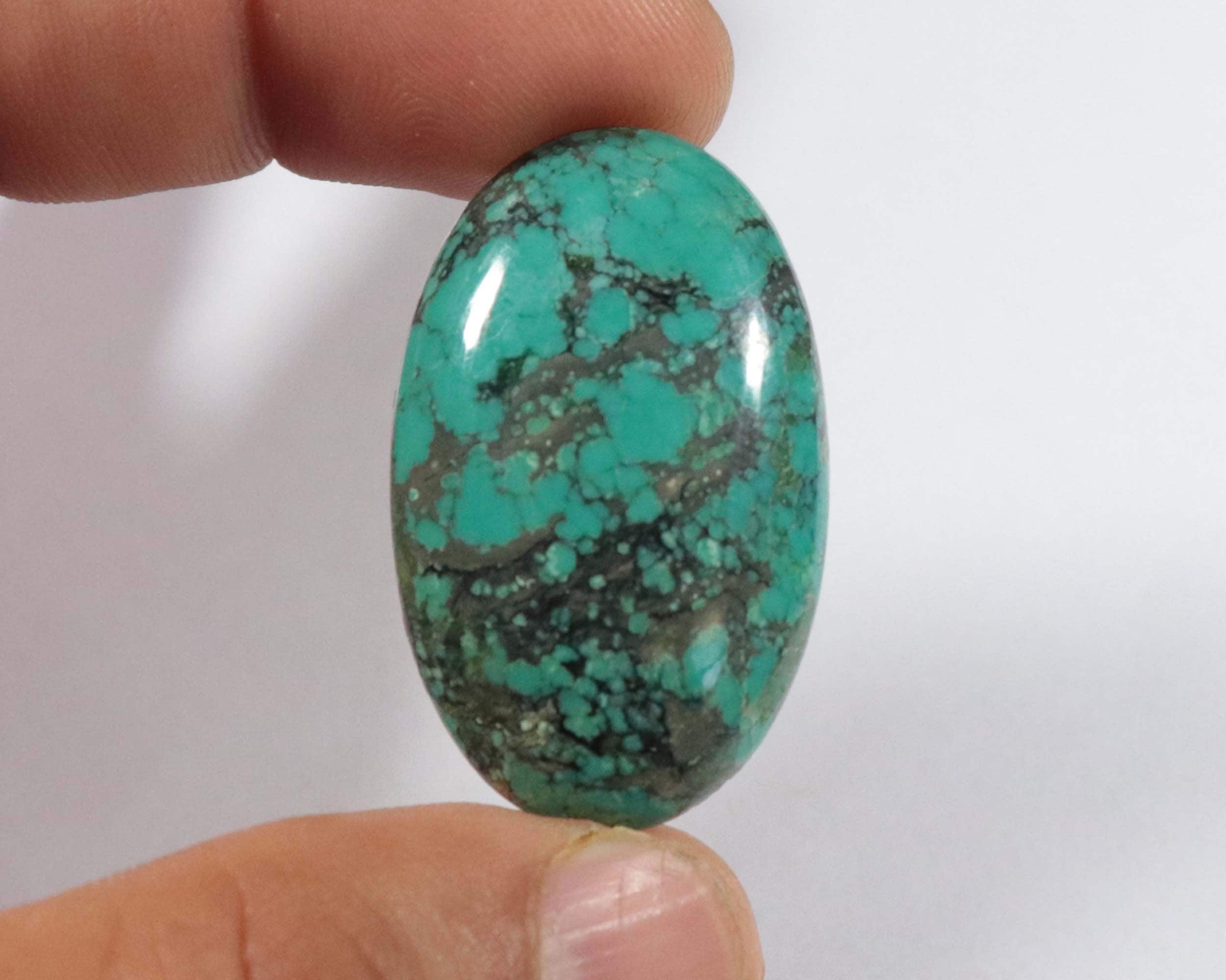 Tibetan Turquoise Cabochon tibtur6 - yulahu - simply natural