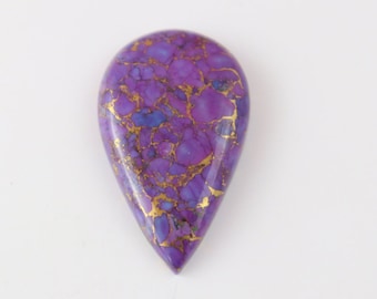 Lila Kupfer Türkis Cabochon, Natürliche Birne Oval Edelstein