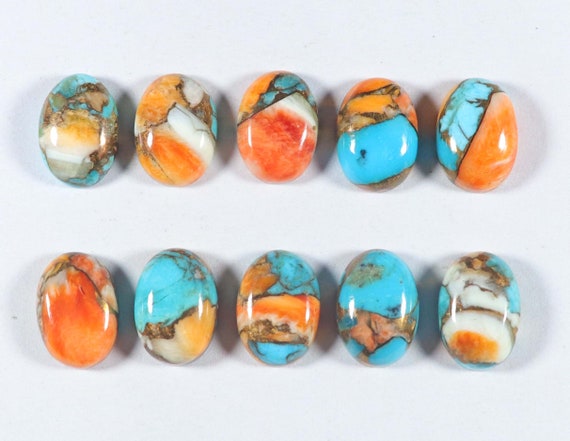 AAA Quality Natural Oyster Copper Turquoise Loose Gemstone Pear Cabochon 6X9M TO 10x14M Loose Gemstone Free Shipping