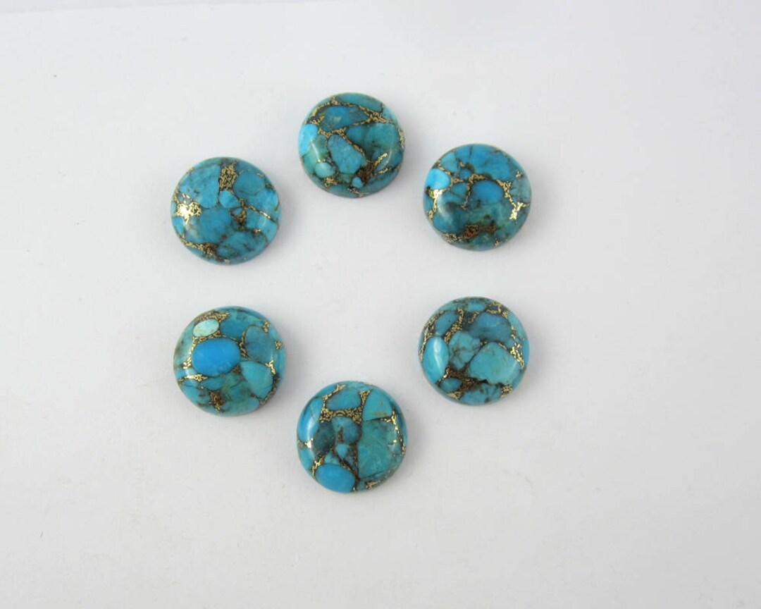 Natural Blue Turquoise with Copper CROSS 255x