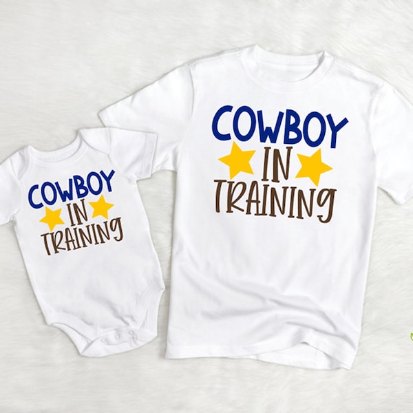 Boys Rodeo Shirt - Cowboy in Training Infant Toddler Youth Western Shirt Baby Bodysuit- Rodeo Season - Baby Shower - Birthday Shirt