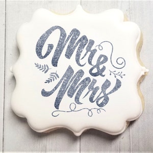 Wedding Mesh Cookie Stencil - Cookier Supplies - Silk Screen Stencil For Genie - MR & MRS, Reusable, Fast Shipping, Love Story