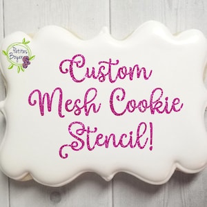 Custom Mesh Cookie Stencil - Cookier Supplies - Silk Screen Stencil For Genie - Logo Cookie - Reusable - Fast Shipping