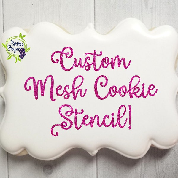 Custom Mesh Cookie Stencil - Cookier Supplies - Silk Screen Stencil For Genie - Logo Cookie - Reusable - Fast Shipping