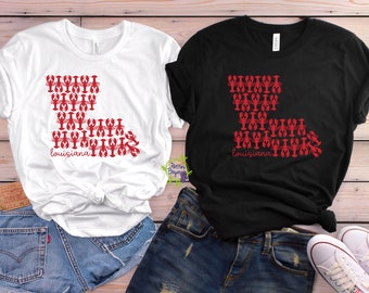 Shirt Louisiana - Louisiana langoesten - zacht uniseks T-shirt - aanpasbaar - Proud Cajun - Petites Boyer - Bella + Canvas