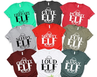 Group Christmas Shirt, Office Party, Custom Elf Shirt, Funny, Cute, Sassy, Frisky, Flirty, Tipsy, Basic, Loud, Extra, Teacher,