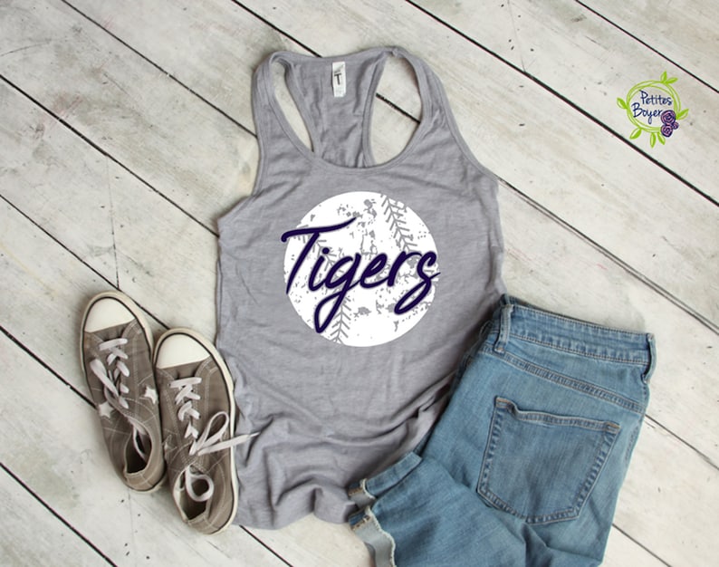 Baseball WifeGirlfriend Summer Tank Team Name Team Colors Customized Baseball Season Baseball Shirt Next Level Racerback Tank