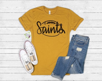 Saints Football Shirt – Bella Canvas Unisex Game Day Tee