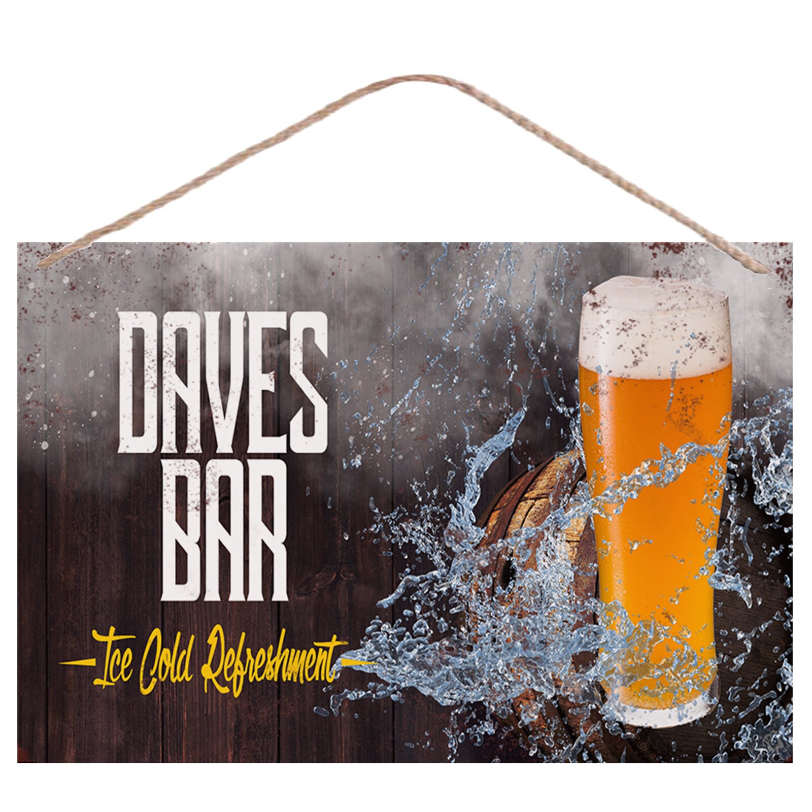 Personalised Beer Bar Mat, Coasters & Sign Runner, Garden, Home, Ice ...