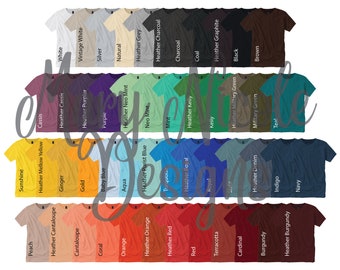 every color Digital File Shirt Color Chart // tultex 202  unisex Color Chart // Etsy Color Chart