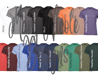 every color Digital File Shirt Color Chart // tultex 241  unisex Color Chart // Etsy Color Chart