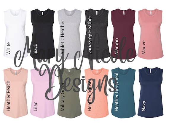 Bella and Canvas 6003/TANK Color Chart // Color Chart