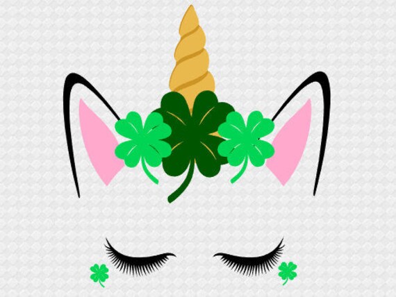 Download St Patrick Svg Unicorn Face Svg St Patrick Unicorn Svg Etsy
