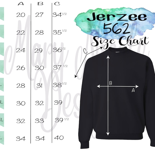 Jerzees 562mr Color Chart - Etsy Australia