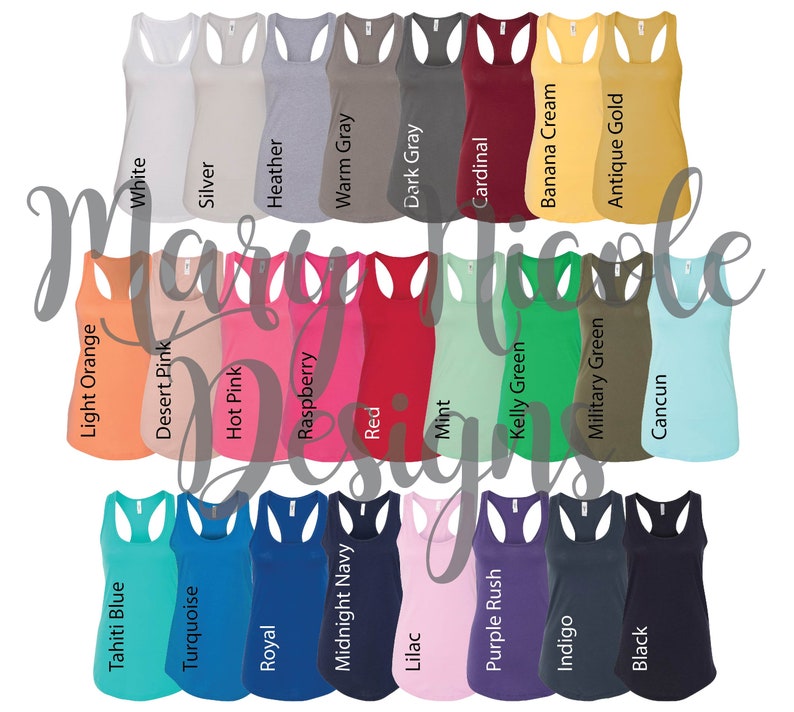 Every Shirt Color N1533 Digital File Shirt Color Chart // Next | Etsy