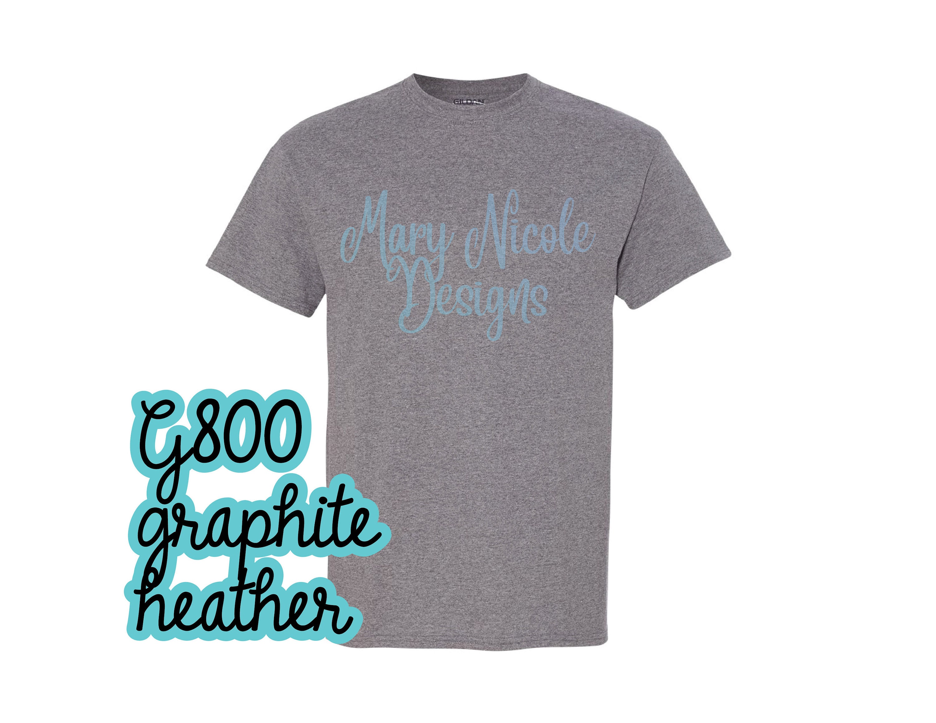 Graphite Heather G800 Mockup Gildan 