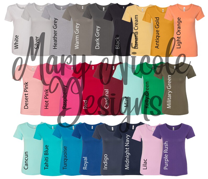 Every Shirt Color Next Level 1510 Digital File Shirt Color - Etsy