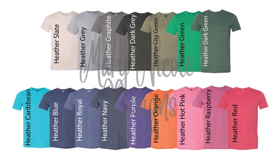 Download Anvil 980 Heather Color Chart Mockup Anvil Mockup Every Etsy