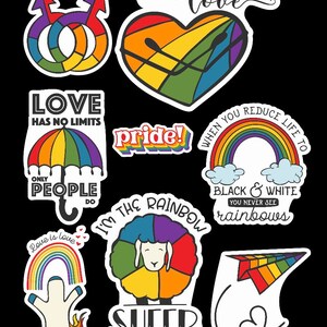 Pride vinyl laminate sticker packs