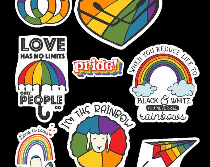 Pride vinyl laminate sticker packs