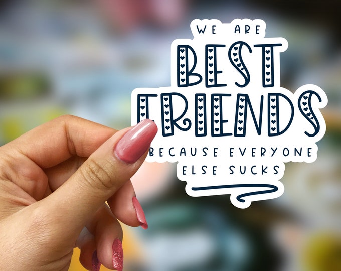 Best friend sticker pack bundles vinyl decal, holographic