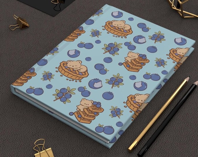 Blueberry pie bear seamless pattern digital download.