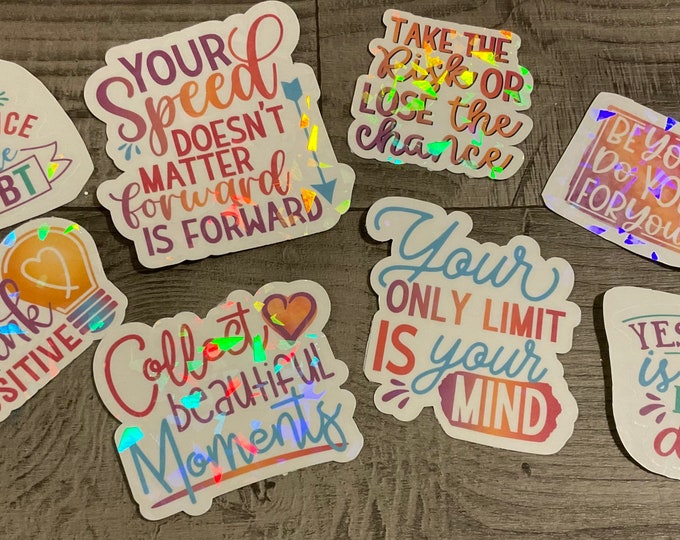 Inspirational motivational sticker packs