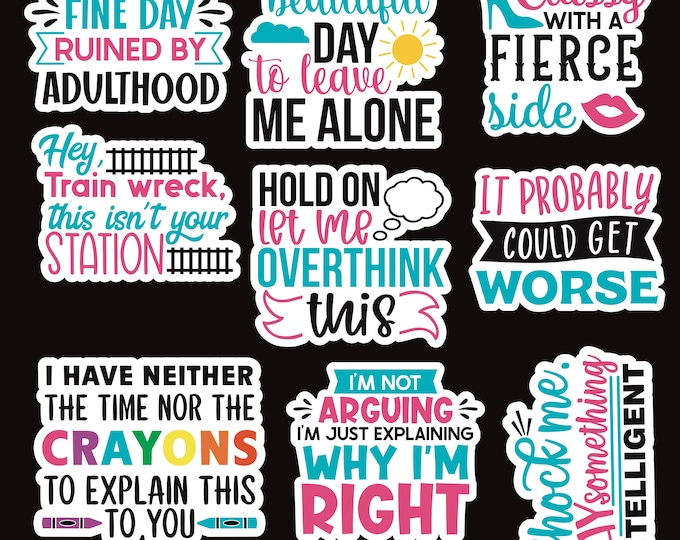 Sarcastic sticker bundle