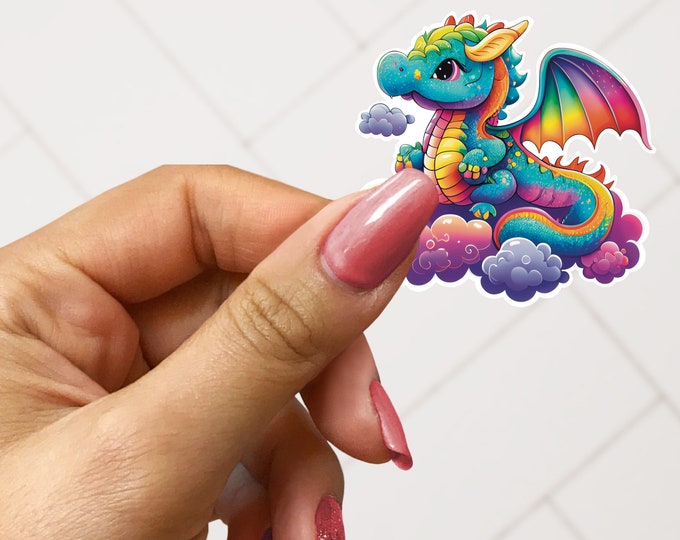 Colorful cute dragon stickers