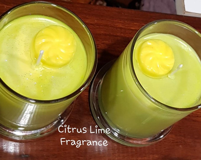 Citrus Lime candle in Monaco dome top candle jar