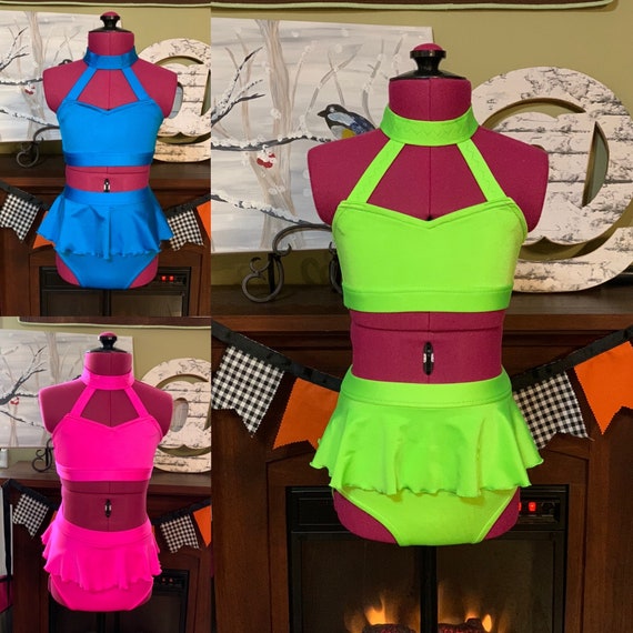 Conjunto Bailey con falda hecho a pedido ropa de baile para ninas ropa para convenciones sesion de fotos de baile audicion de baile competencia de baile ropa de baile para mujeres