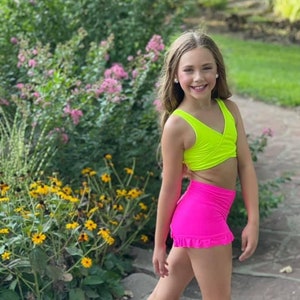 Lilly Ruffled Dance Shorts Convention Dancewear Girls - Etsy