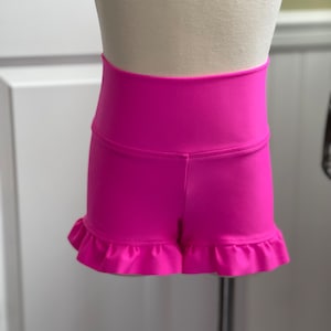 Lilly Ruffled Dance Shorts, Convention Dancewear, Girls Dancewear, Dance Photo Shoot, Dance Costume Base, Dance outfit. Womens dancewear