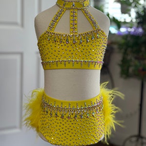 Made to Order Two Piece Dance Costume, Girls Dance Costume, Custom Dance Costume, Stage Ready Dance Costume, Jazz Costume