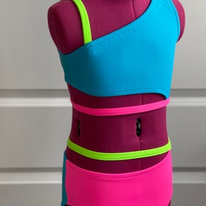 Made to Order Multicolor Girls Dancewear Set, Kids Dancewear, Dance Convention Wear, Dance Photo Shoot, Dance Audition, Dance Costume Base