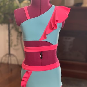 Made to order Two piece dance costume base. Girls Dance Costume. Girls Dance Wear. Womens Dance Costume. Womens Dance Wear