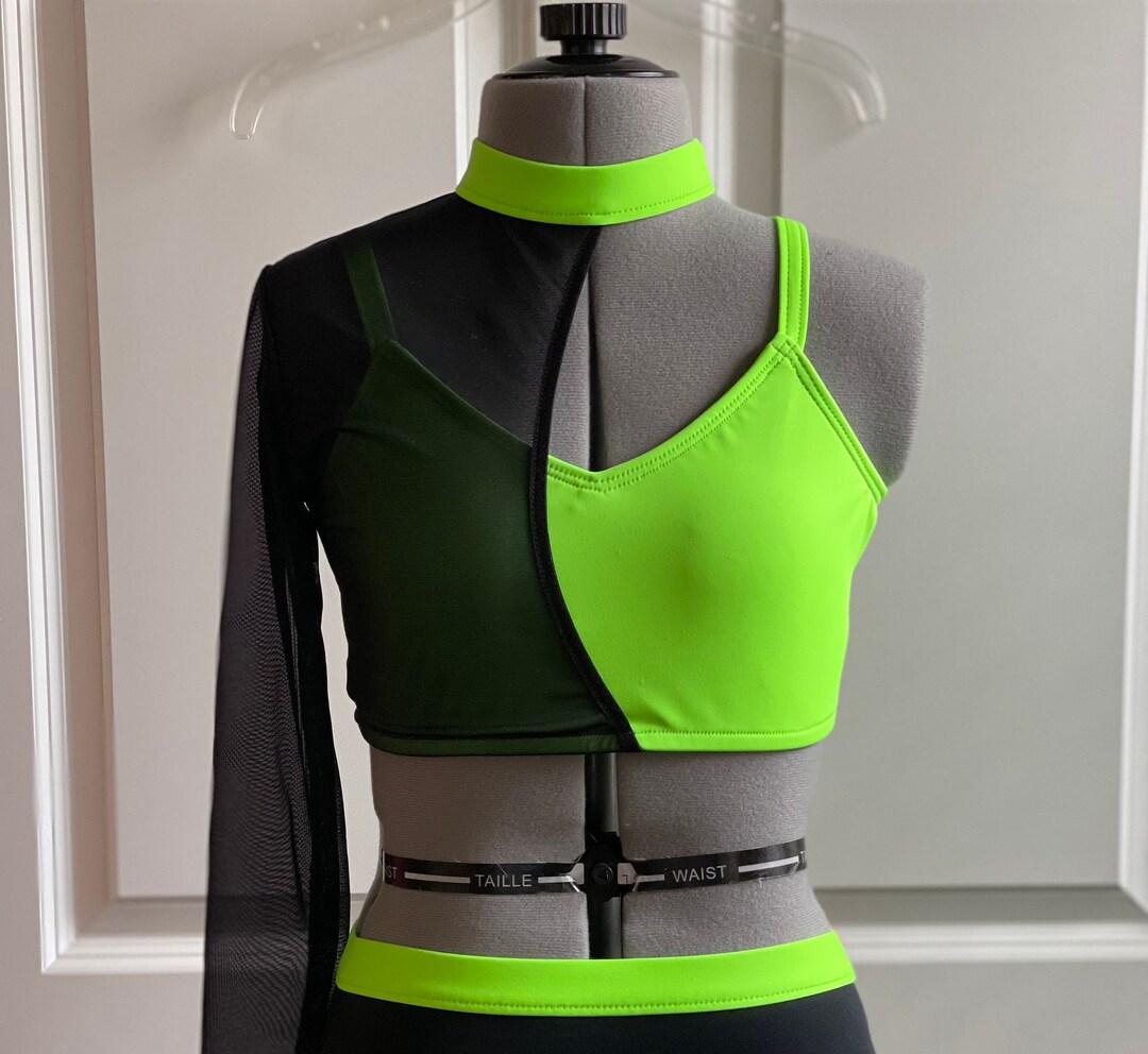 Handmade Zoe Dance Top, Mesh Overlay, Convention Wear - Etsy