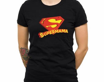 Koszulka "Supermama" - zabawny prezent dla mamy, Superwoman styl