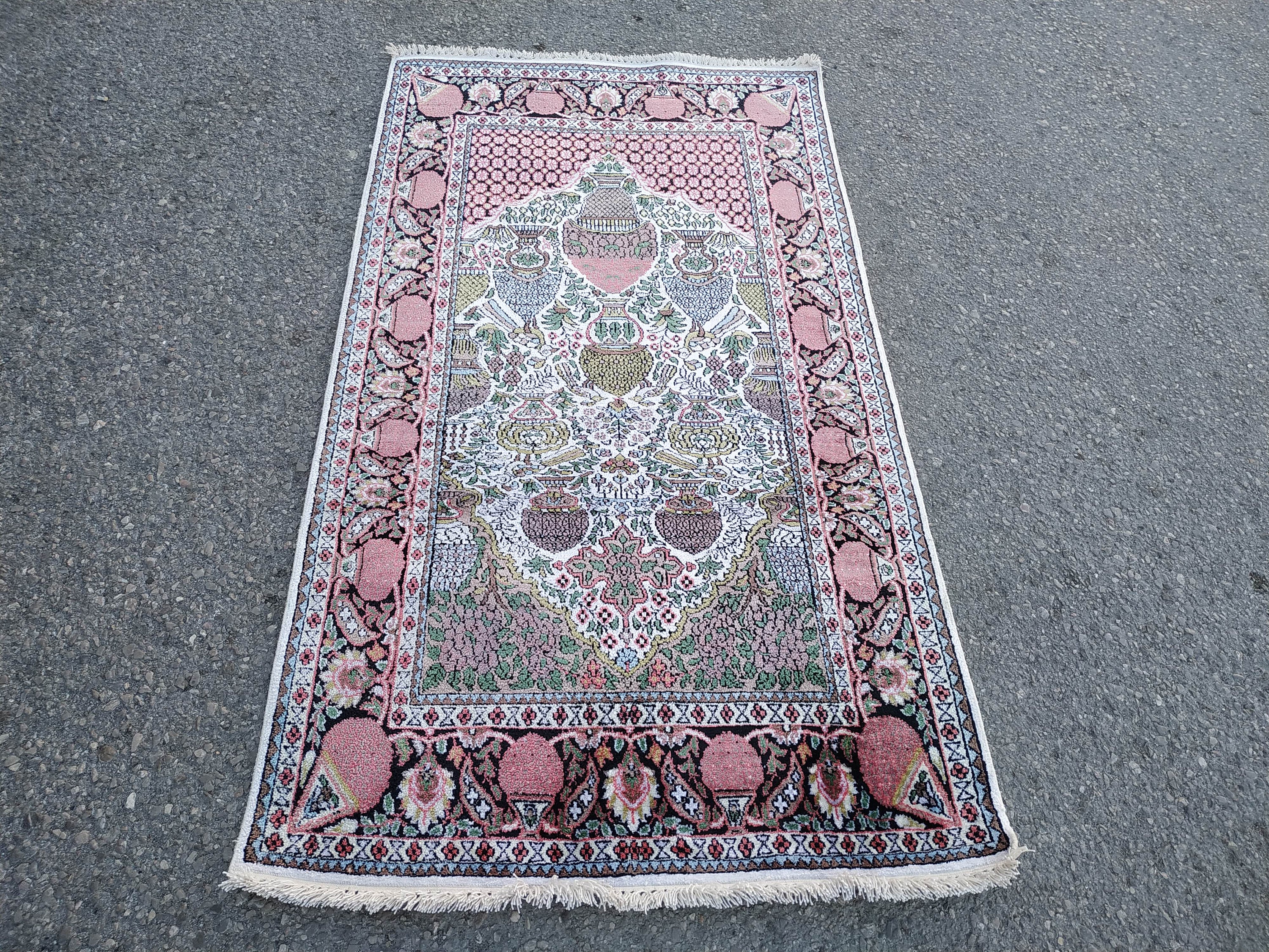 Pink Persian Rug 2.8x5.1 ftvintage silk and wool rugsmall Etsy