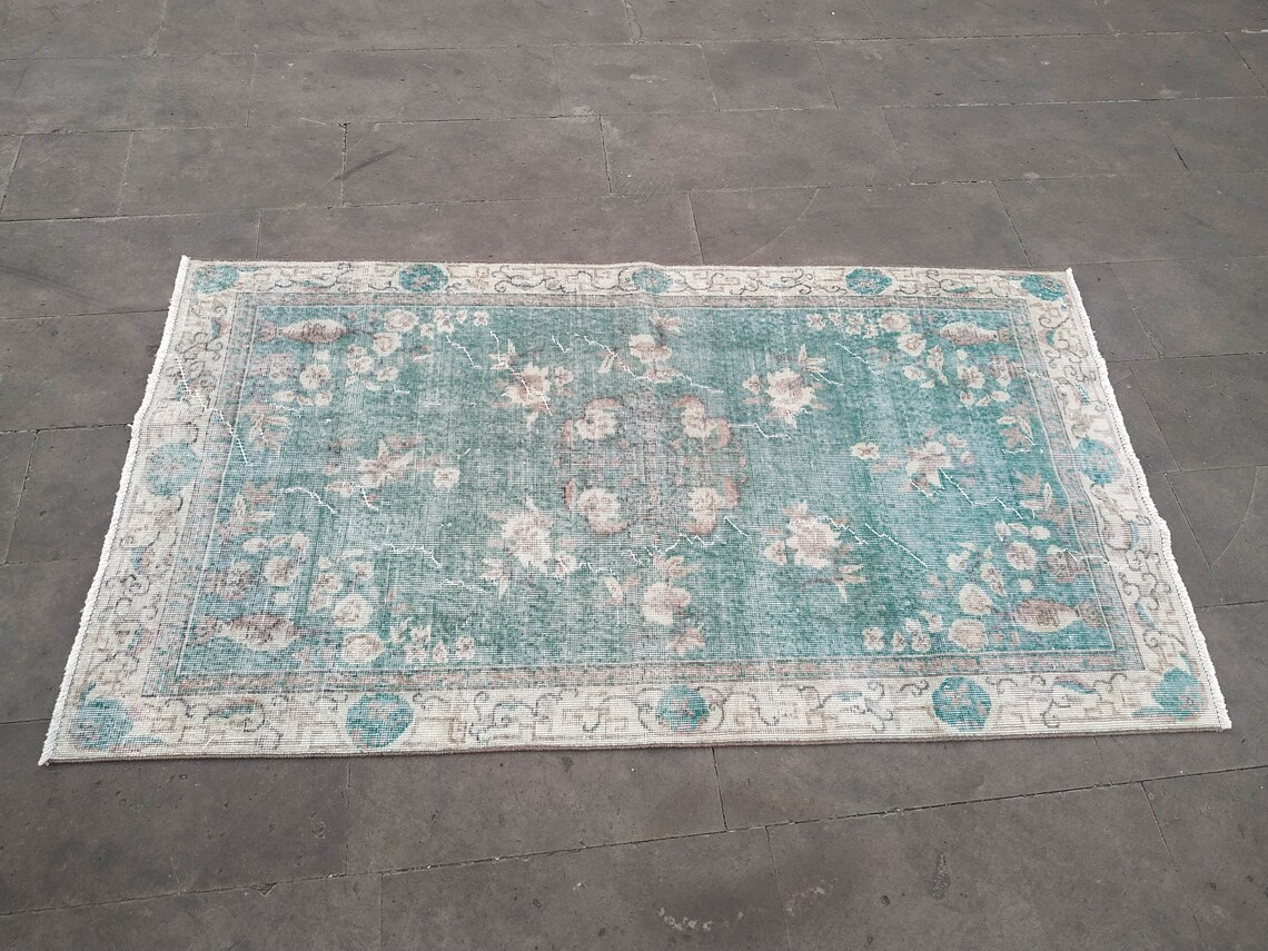 Grüner Teppich Oushak Teppich 37x67ft vintage türkischer | Etsy