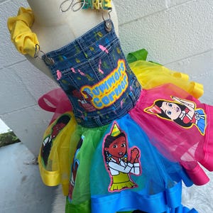 Corner Ribbon Overalls Tutu Set