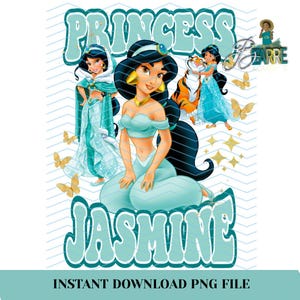 Princess Jasmine PNG, Princess PNG, Sublimation Design Download, Digital Download