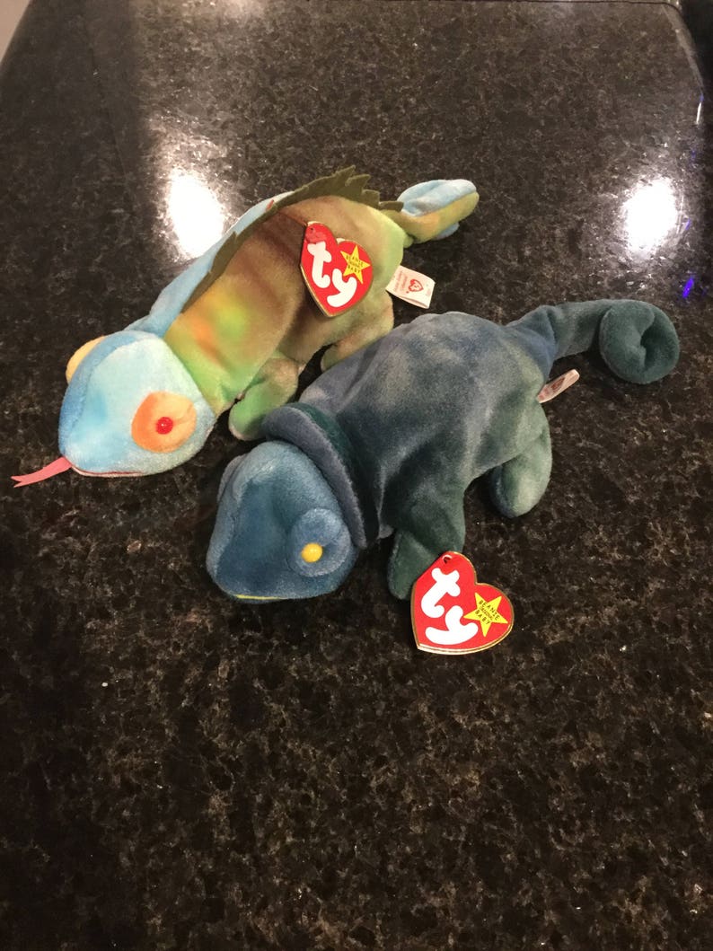 Iggy and Rainbow RARE Ty Beanie Babies Duo - Etsy