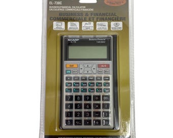 Sharp EL-738 Business & Financial Calculator - Battery Operated Brand NEW SEALED