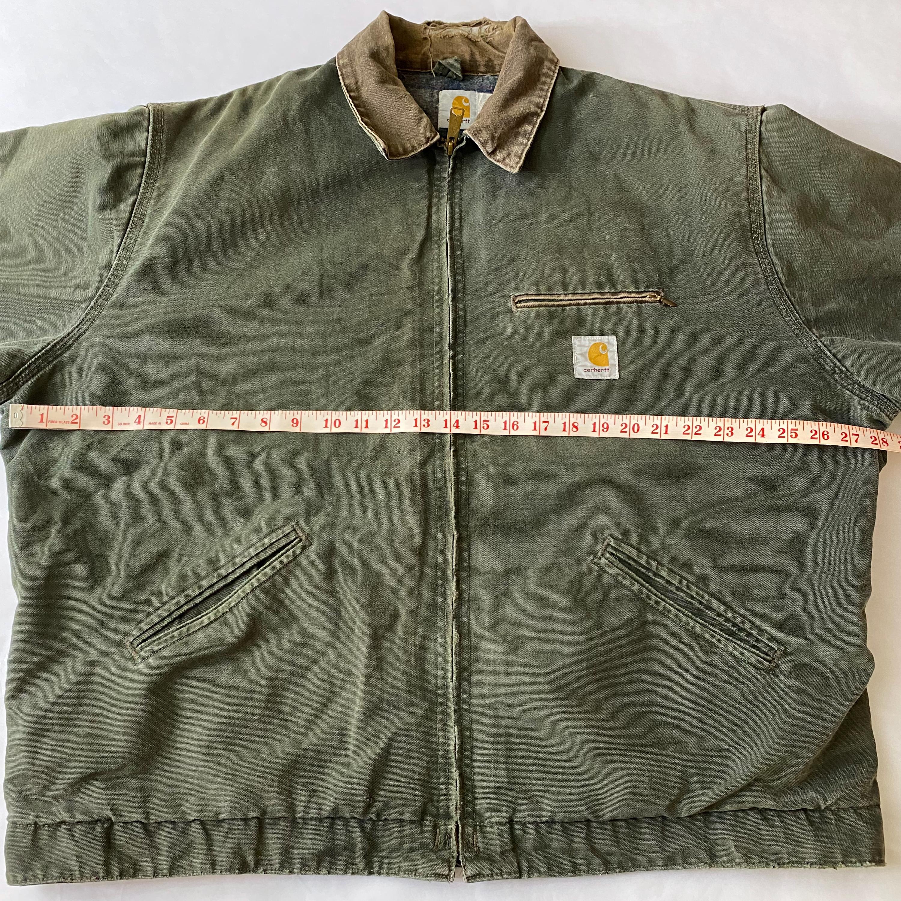 VTG Carhartt Detroit Jacket J97 MOS Size 2XL Green Plaid VTG Carhartt Detroit Jacket J97 MOS Size 2XL Green Plaid