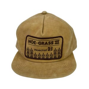 Gorra vintage Hoechst Hoe Grass II de malla, estilo camionero, con cierre ajustable y parche K-Brand, fabricada en EE. UU.