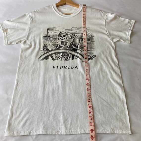 Florida Souvenir Skull Pirate Tee T Shirt Art Tou… - image 7