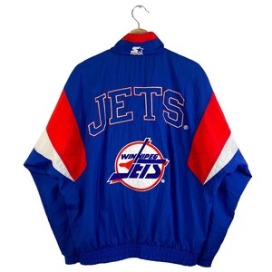 Vtg TEEMU Selanne Winnipeg Jets Starter Hockey Jersey Blue Sewn 90s Sz Mens  M