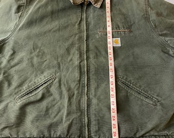 VTG Carhartt Detroit Jacket J97 MOS Size 2XL Green Plaid VTG Carhartt Detroit Jacket J97 MOS Size 2XL Green Plaid