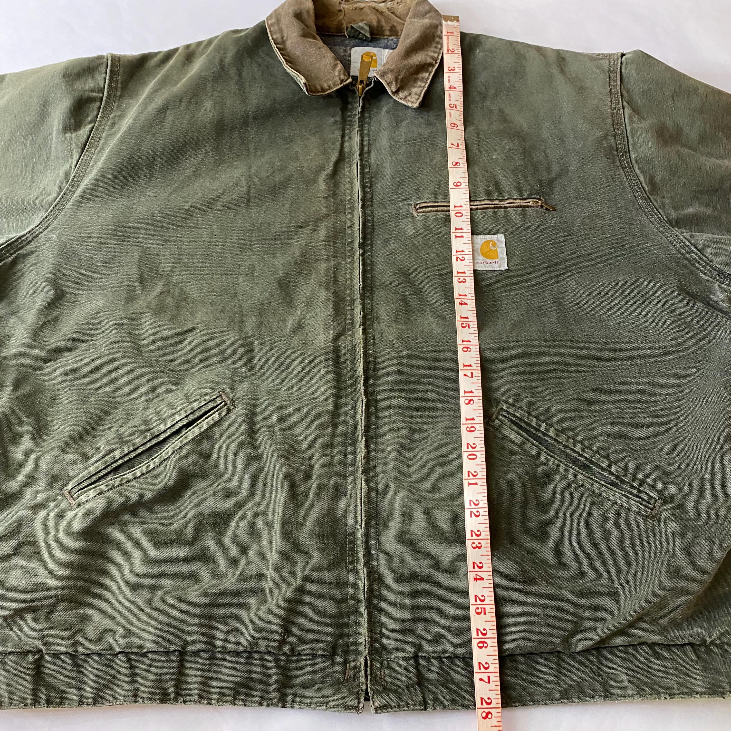 VTG Carhartt Detroit Jacket J97 MOS Size 2XL Green Plaid VTG Carhartt Detroit Jacket J97 MOS Size 2XL Green Plaid